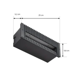 Lámpara de pared LED empotrable Lucande Tavion, 25 cm, antracita, IP65
