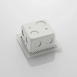 Lámpara de pared LED empotrable Pordis, IP65, angular
