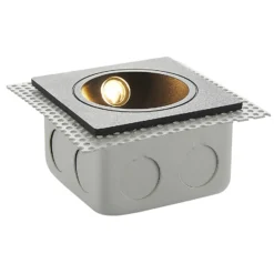 Lámpara de pared LED empotrable Pordis, IP65, angular