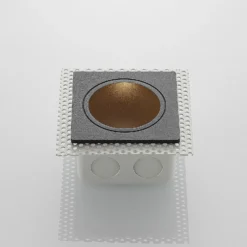 Lámpara de pared LED empotrable Pordis, IP65, angular