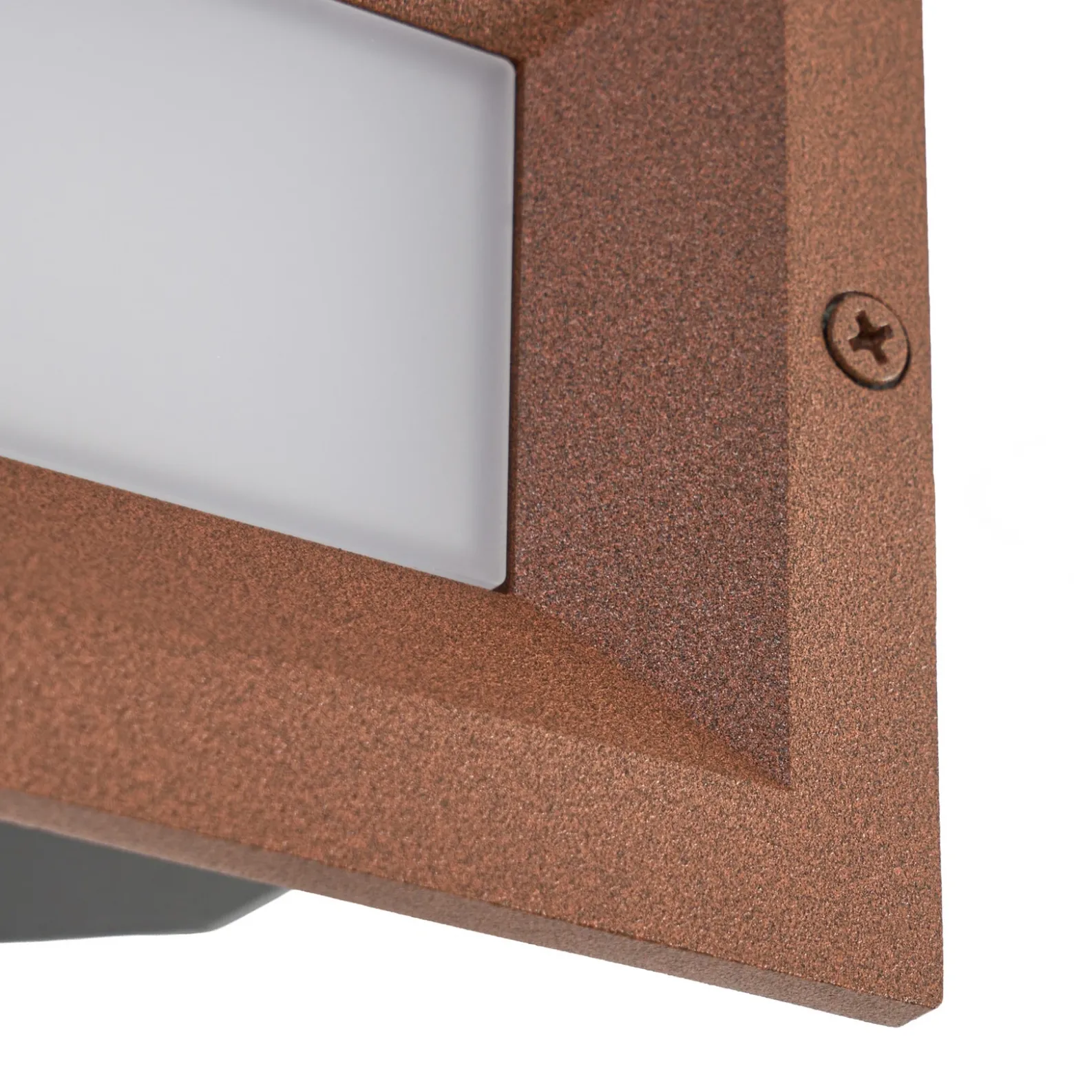 Lámpara de pared LED empotrable Lucande Lachlain, óxido, 25 cm, IP65