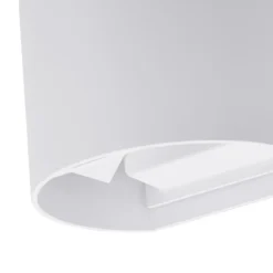 Lámpara de pared LED para exteriores Nivar de Lindby, redonda, blanca, de
