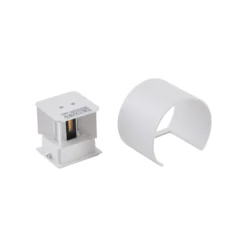 Lámpara de pared LED para exteriores Nivar de Lindby, redonda, blanca, de
