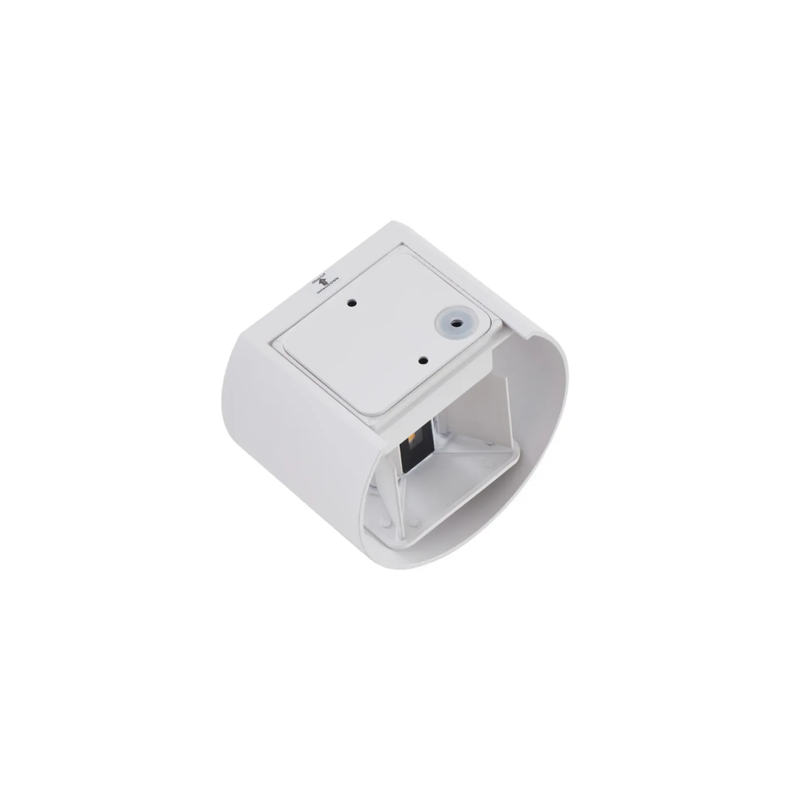 Lámpara de pared LED para exteriores Nivar de Lindby, redonda, blanca, de