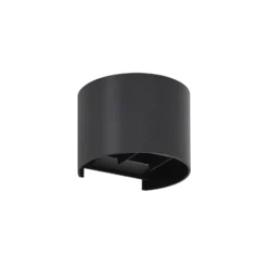 Lámpara de pared LED para exteriores Nivar de Lindby, redonda, negra, IP54