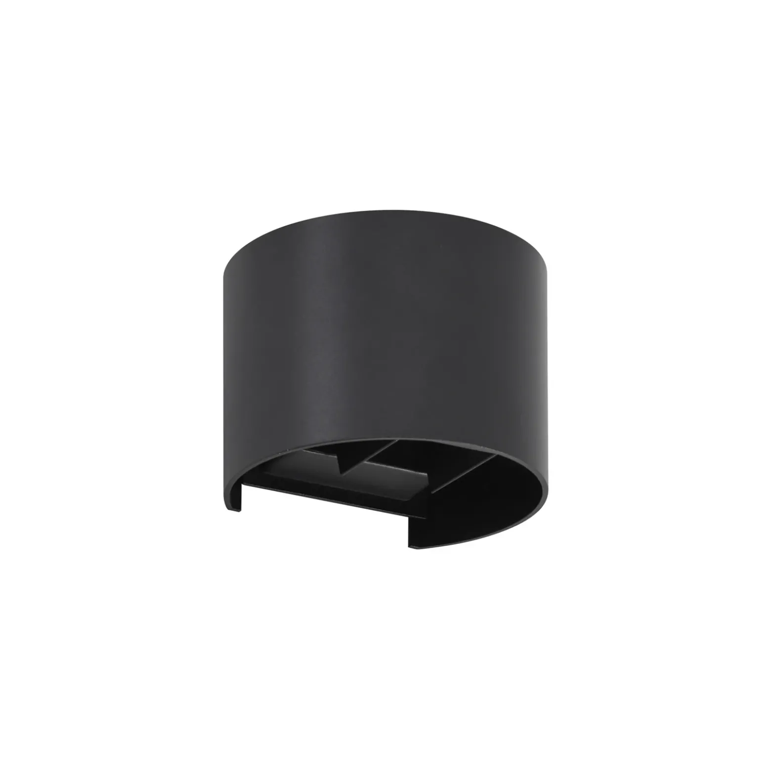 Lámpara de pared LED para exteriores Nivar de Lindby, redonda, negra, IP54