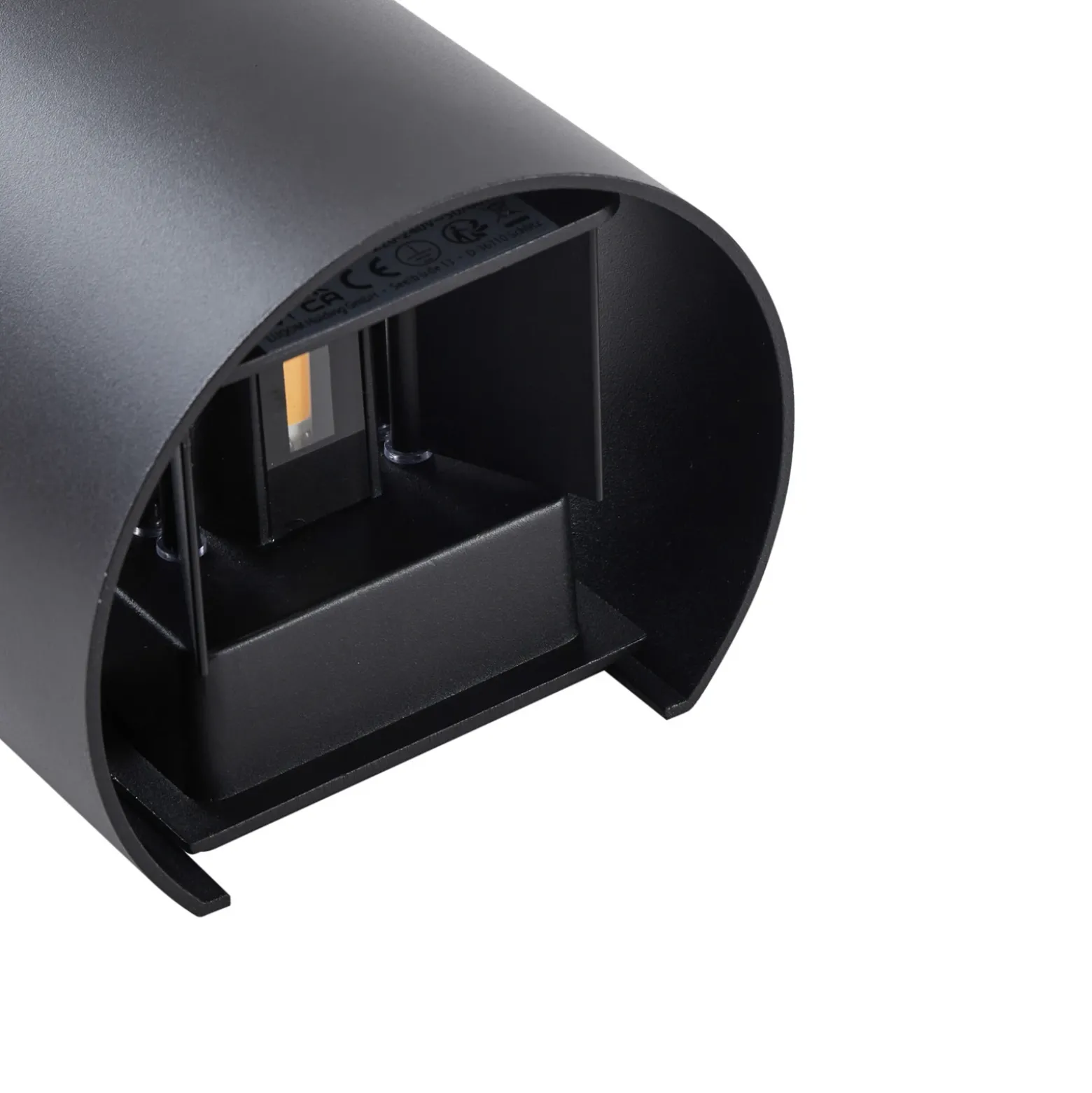 Lámpara de pared LED para exteriores Nivar de Lindby, redonda, negra, IP54