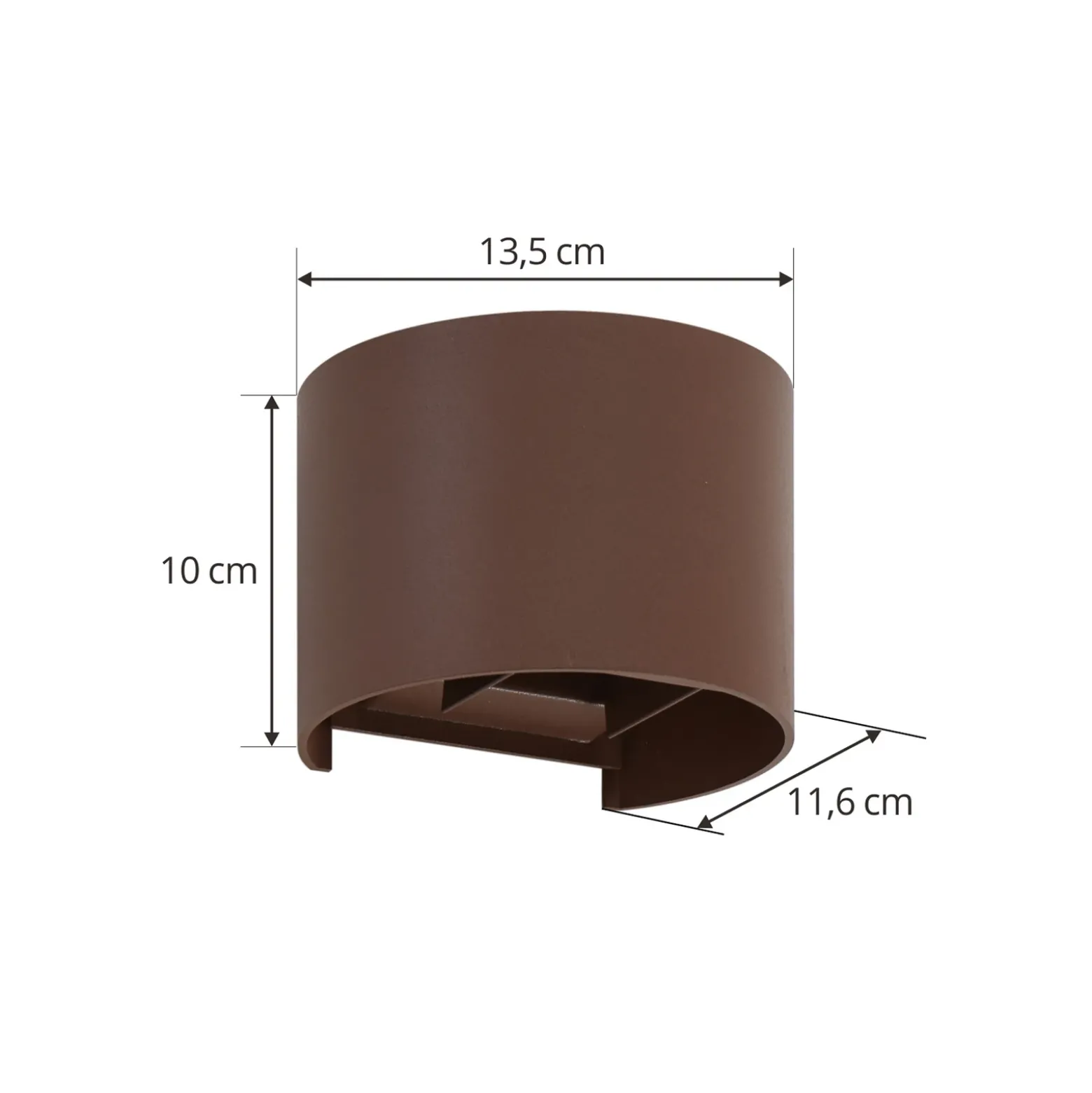 Lámpara de pared LED para exteriores Nivar de Lindby, redonda, óxido, metal,