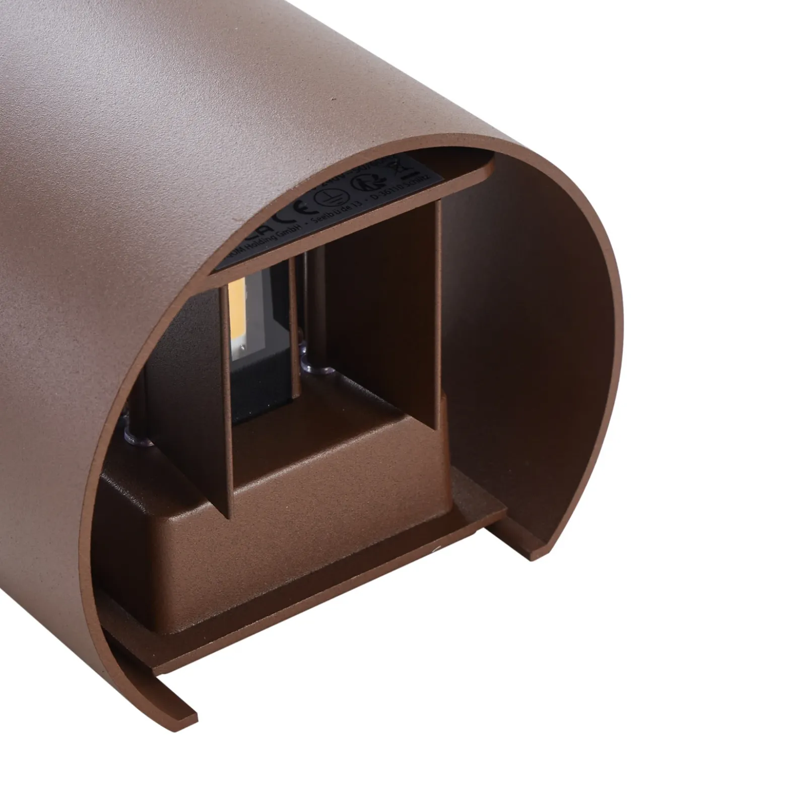 Lámpara de pared LED para exteriores Nivar de Lindby, redonda, óxido, metal,