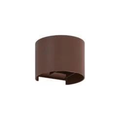 Lámpara de pared LED para exteriores Nivar de Lindby, redonda, óxido, metal,