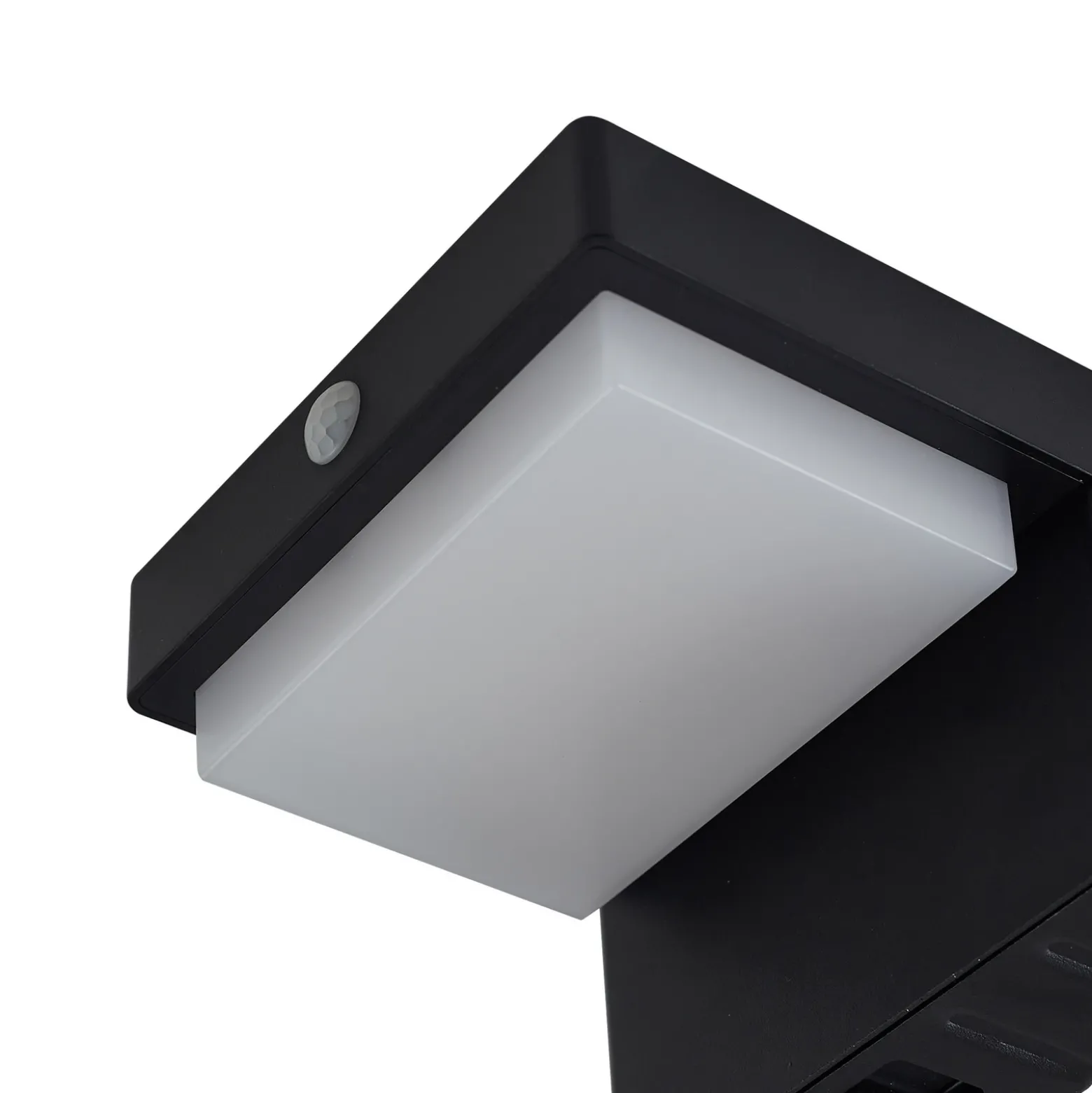 Lámpara de pared solar LED Eleazar de Lindby, negra, con sensor, atenuable