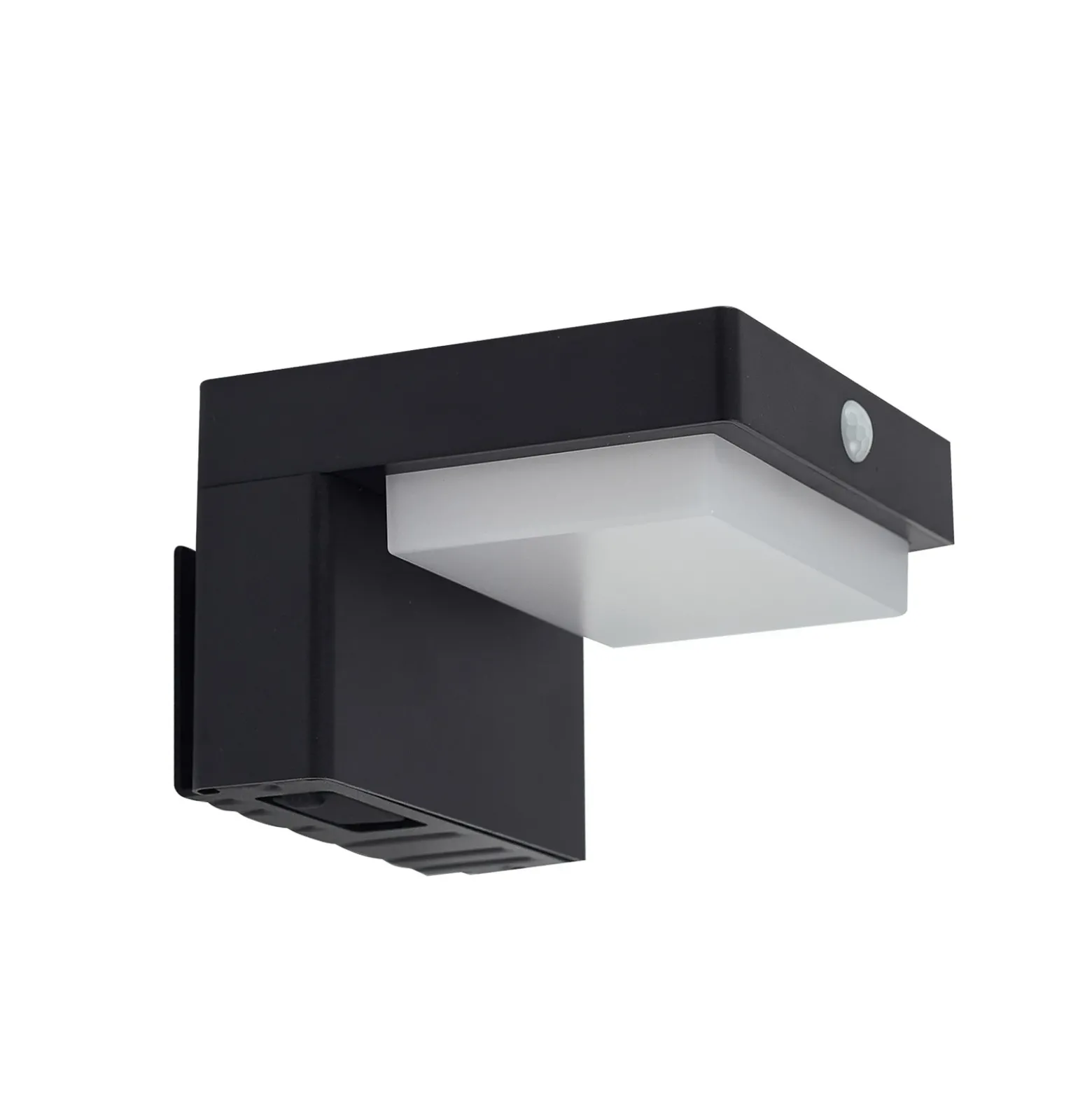 Lámpara de pared solar LED Eleazar de Lindby, negra, con sensor, atenuable