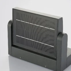 Lámpara de pared solar LED Lindby Sherin, color antracita, con sensor, IP54