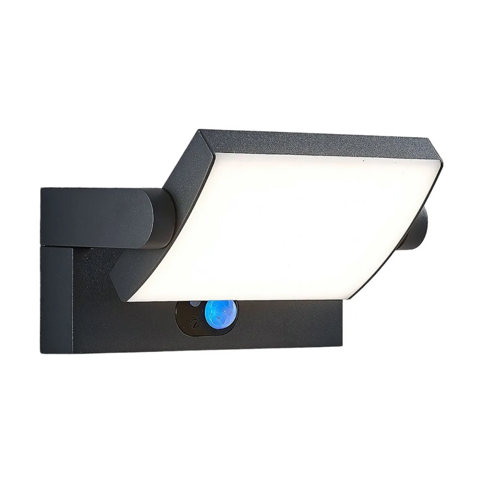 Lámpara de pared solar LED Lindby Sherin, color antracita, con sensor, IP54