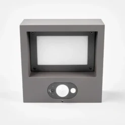 Lámpara de pared solar LED Mahra de Lucande, antracita, metal, sensor