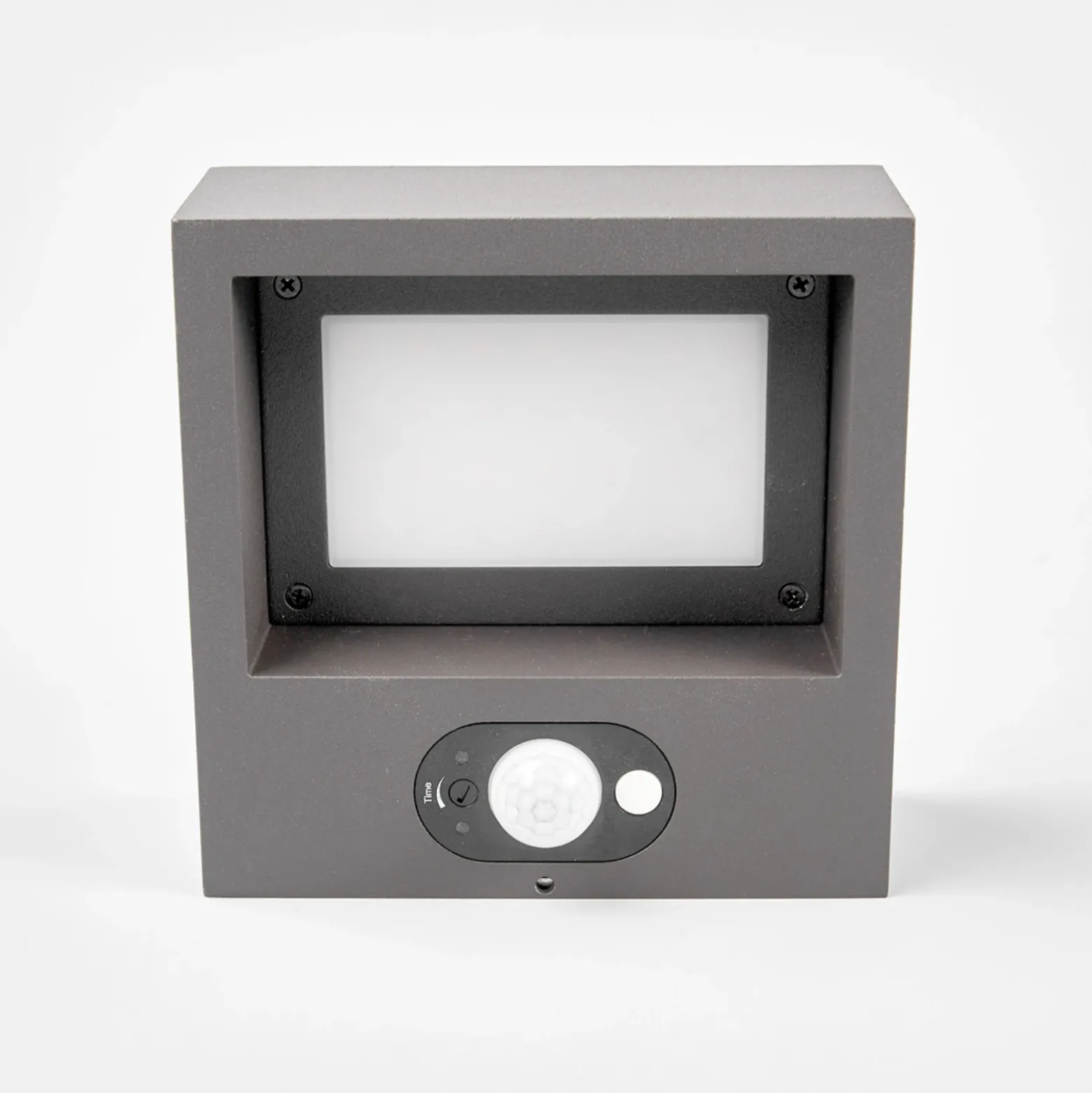 Lámpara de pared solar LED Mahra de Lucande, antracita, metal, sensor