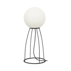 Lámpara de patio Mallorca 70 cm blanco/negro plástico/metal