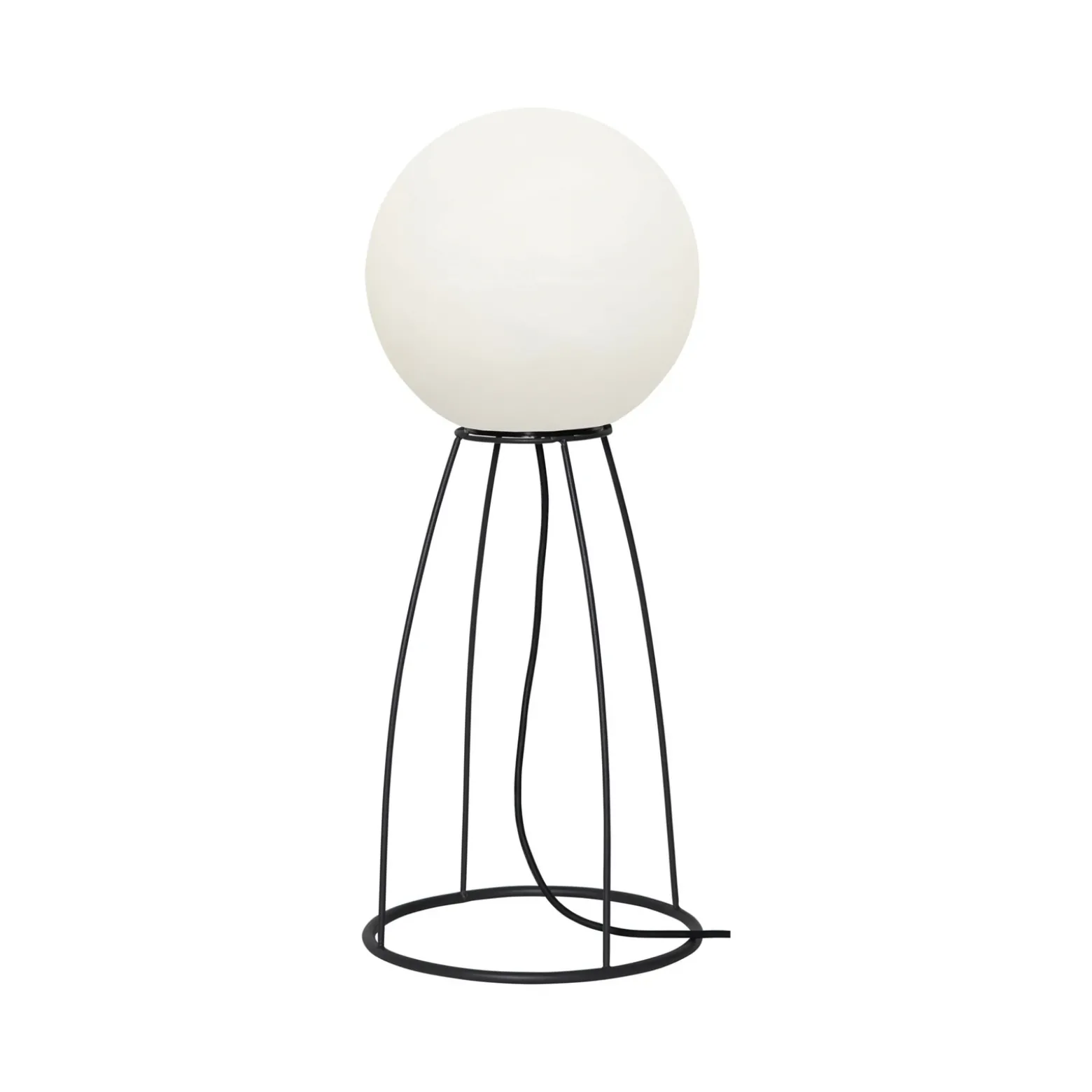 Lámpara de patio Mallorca 70 cm blanco/negro plástico/metal
