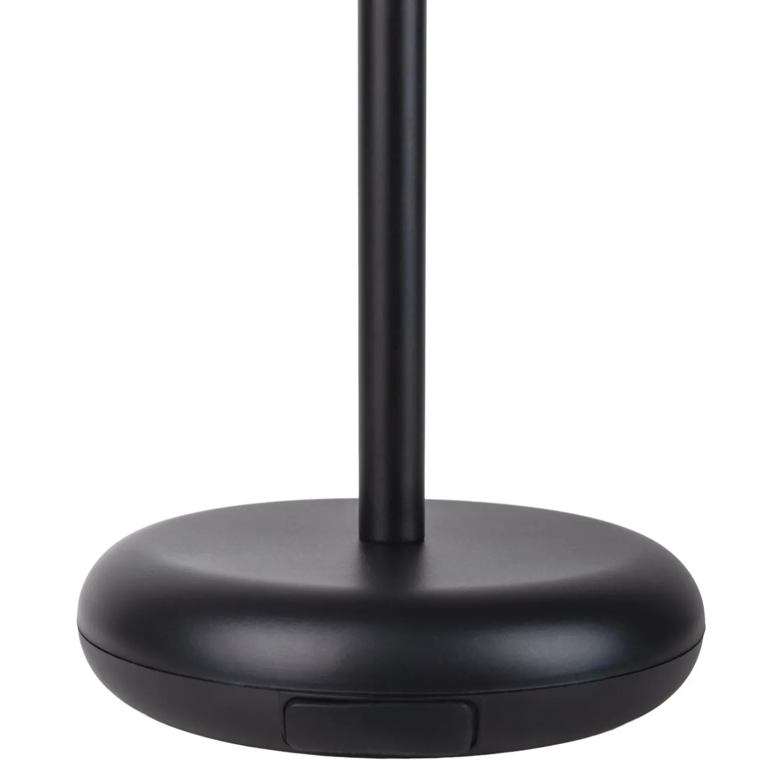 Lámpara de patio recargable LED Pasi negro altura 26cm tacto metal