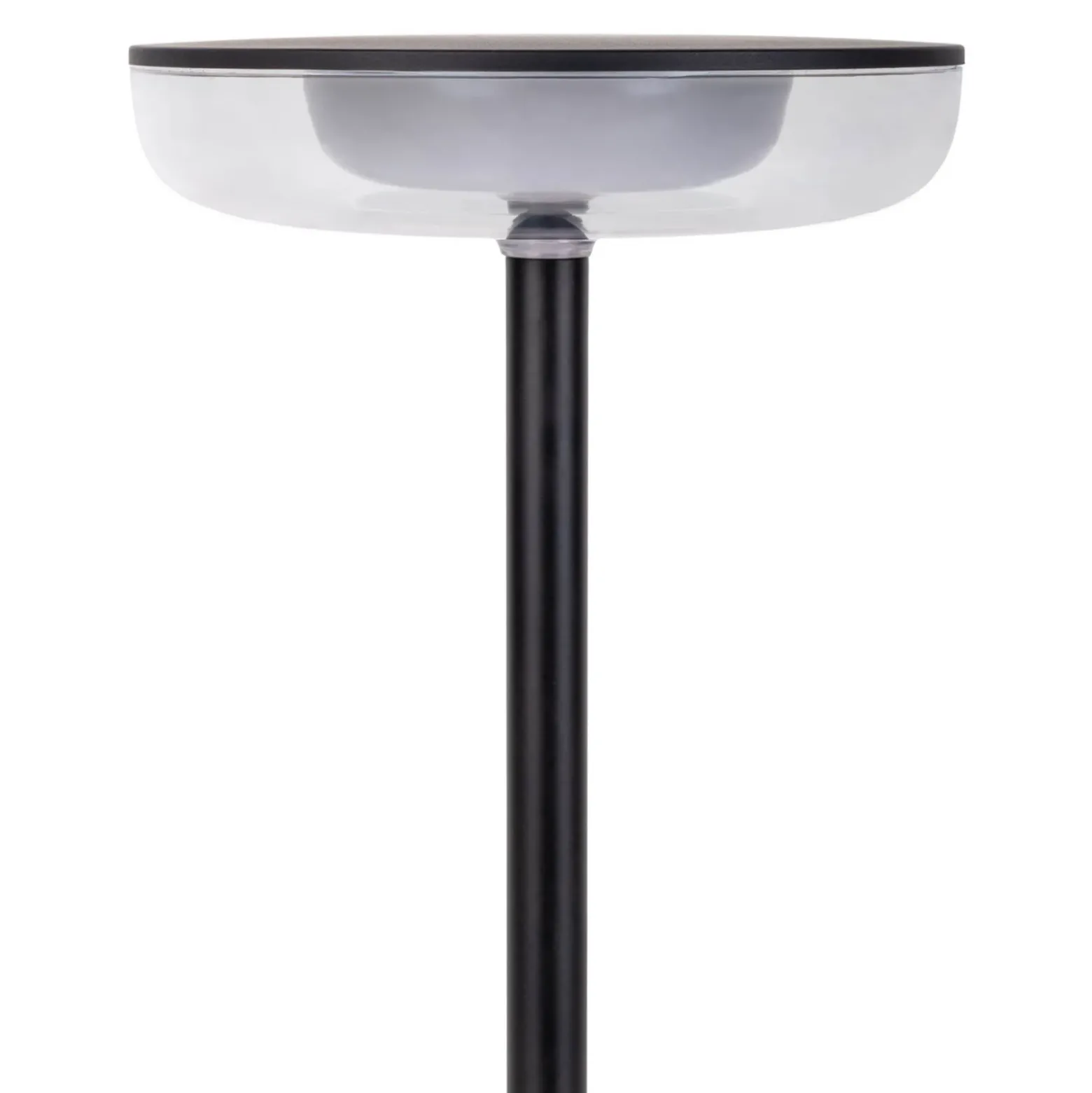 Lámpara de patio recargable LED Pasi negro altura 26cm tacto metal