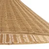 Lámpara de pie exterior Lucande Taniola, cónica, ratán, 195 cm, IP44