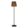 Lámpara de pie LED Cesta 127cm marrón/negro plástico/metal