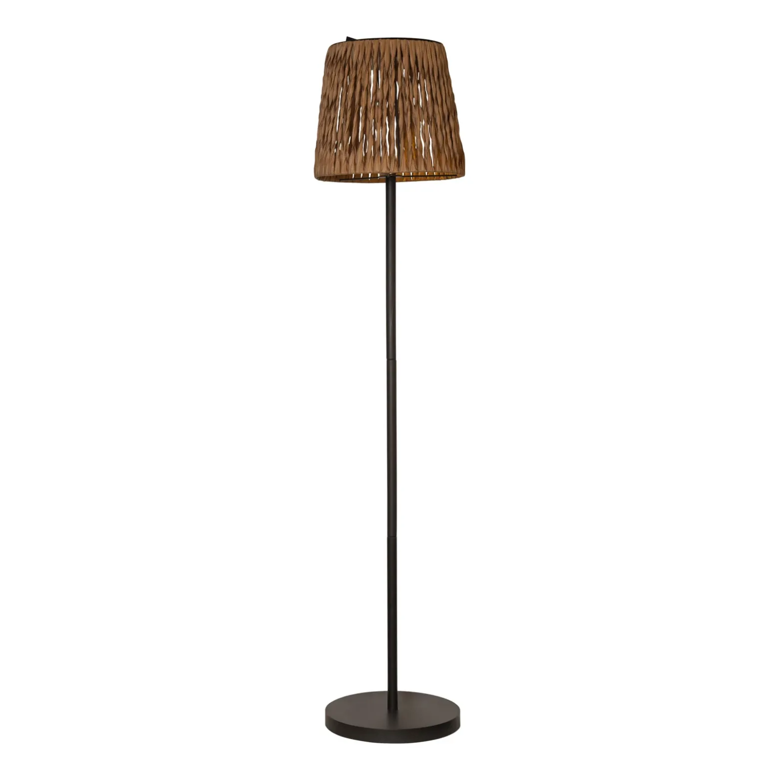 Lámpara de pie LED Cesta 127cm marrón/negro plástico/metal