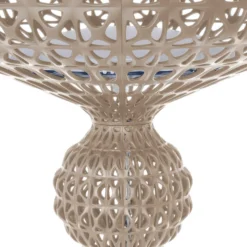 Lámpara de pie LED exterior Kartell Kabuki, gris paloma, IP44, atenuable