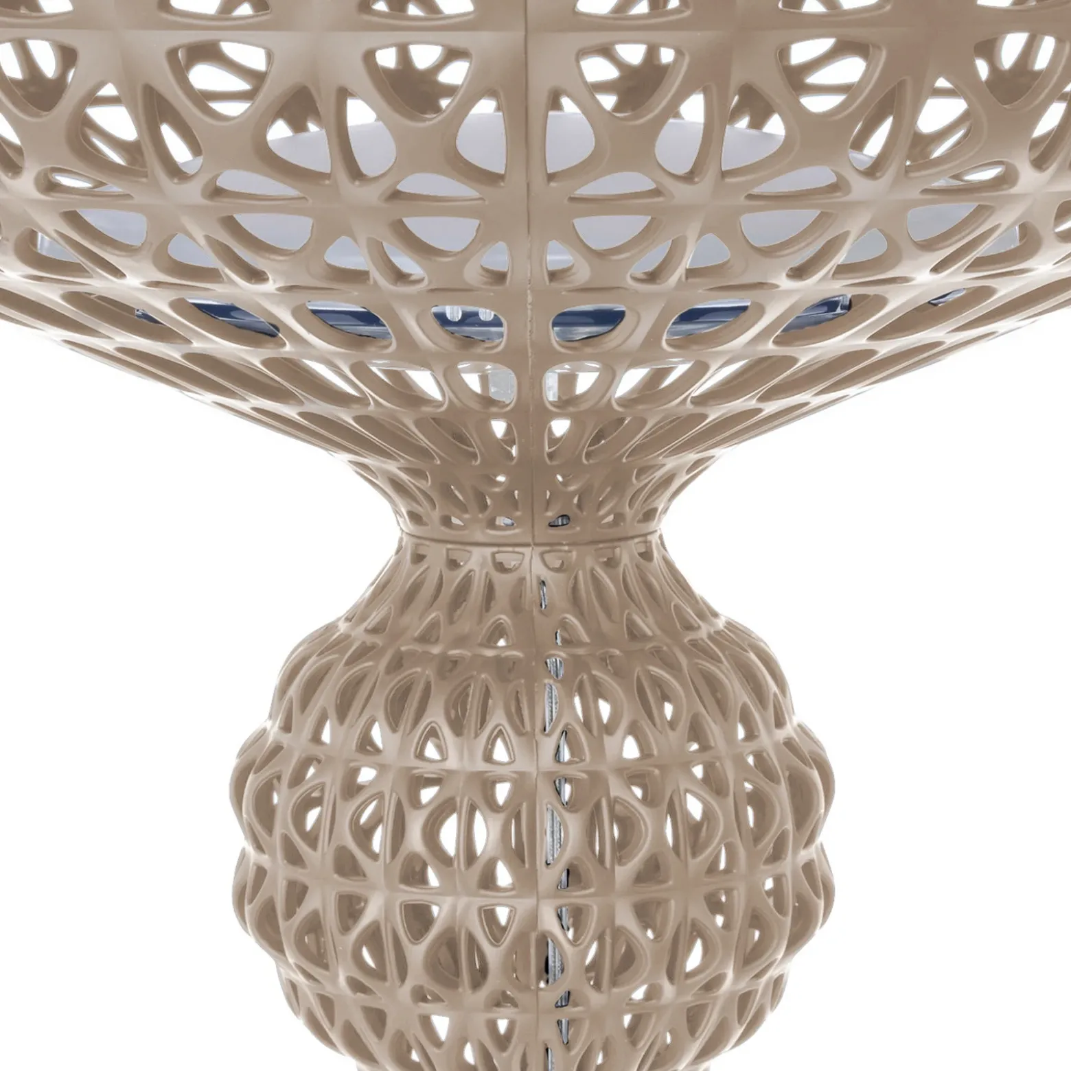 Lámpara de pie LED exterior Kartell Kabuki, gris paloma, IP44, atenuable