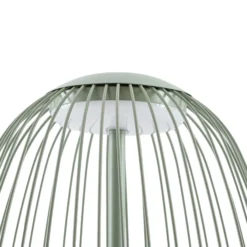 Lámpara de pie LED exterior Lucande Richi, verde, altura 90 cm, IP44