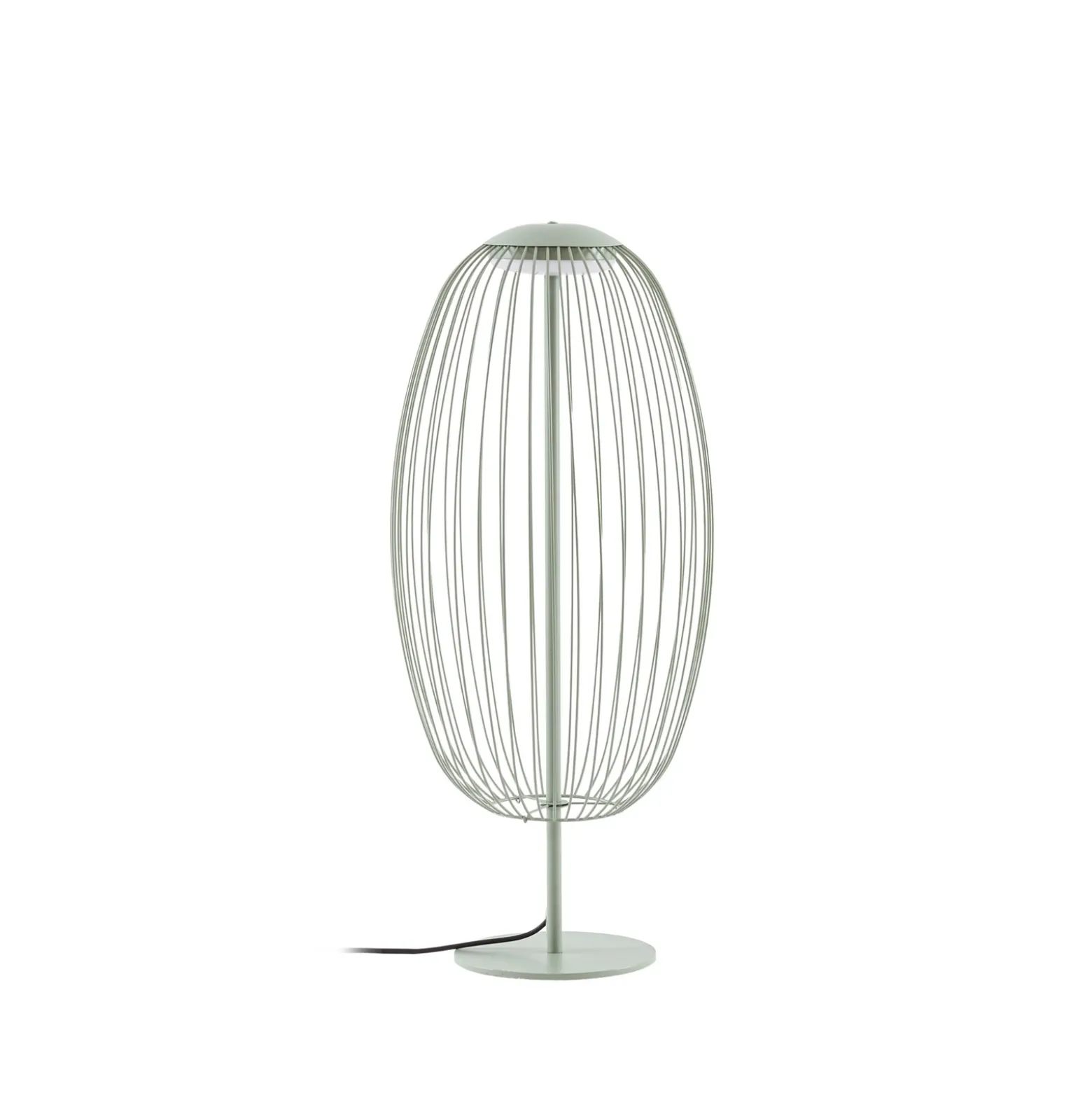 Lámpara de pie LED exterior Lucande Richi, verde, altura 90 cm, IP44