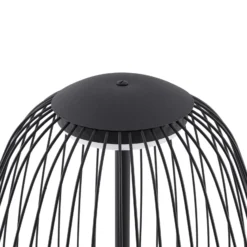 Lámpara de pie LED exterior Lucande Richi, negra, altura 90 cm, IP44