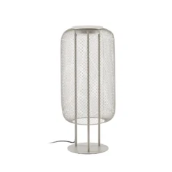 Lámpara de pie LED exterior Lucande Korvyn, gris piedra, 80 cm, IP44