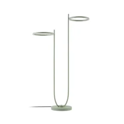 Lámpara de pie LED exterior Lucande Sylvara, verde, CCT, 2 luces