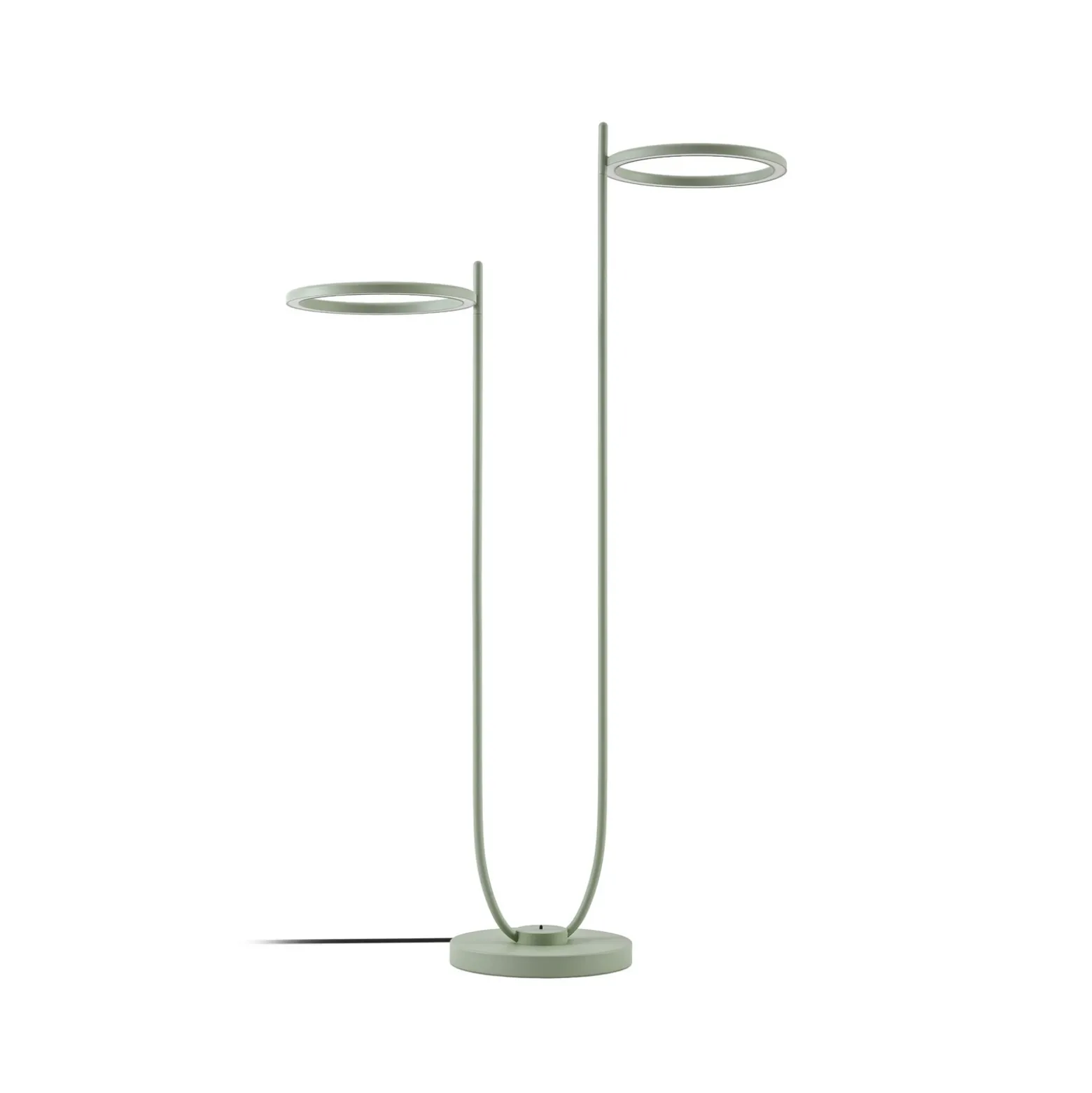 Lámpara de pie LED exterior Lucande Sylvara, verde, CCT, 2 luces