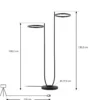 Lámpara de pie LED exterior Lucande Sylvara, negra, CCT, 2 luces