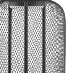 Lámpara de pie LED exterior Lucande Korvyn, negra, 80 cm, IP44