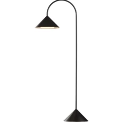 Lámpara de pie LED FRANDSEN Grasp, negra, 72 cm, metal