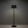 Lámpara de pie LED Pomezia para exterior USB negro