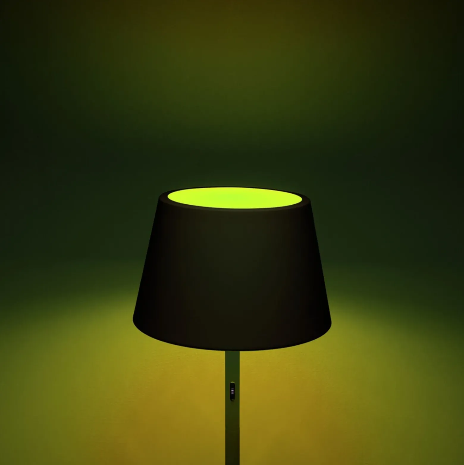 Lámpara de pie LED Pomezia para exterior USB negro