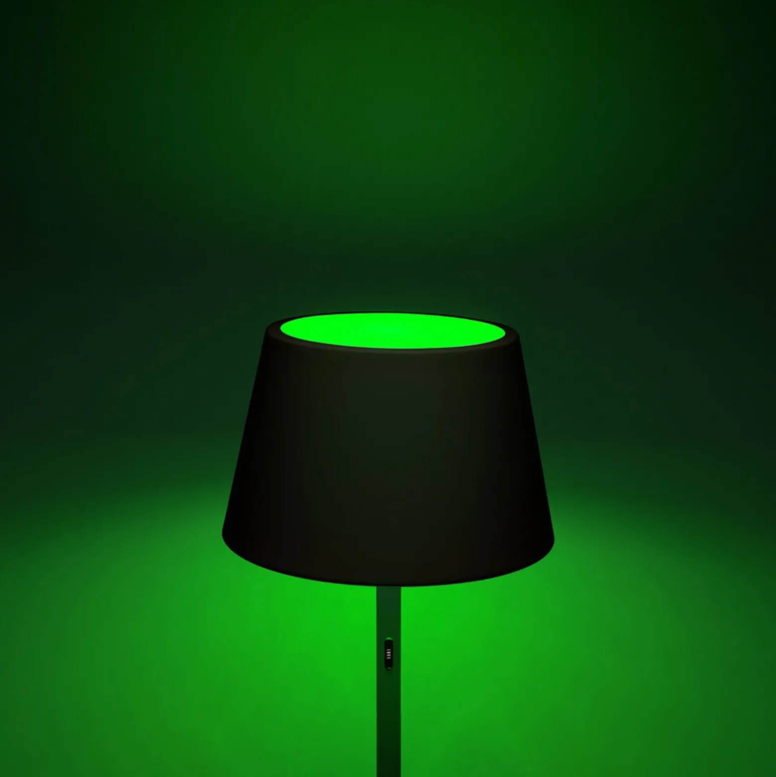 Lámpara de pie LED Pomezia para exterior USB negro