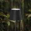 Lámpara de pie LED recargable Nuindie IP54 120 cm redonda USB-C negra