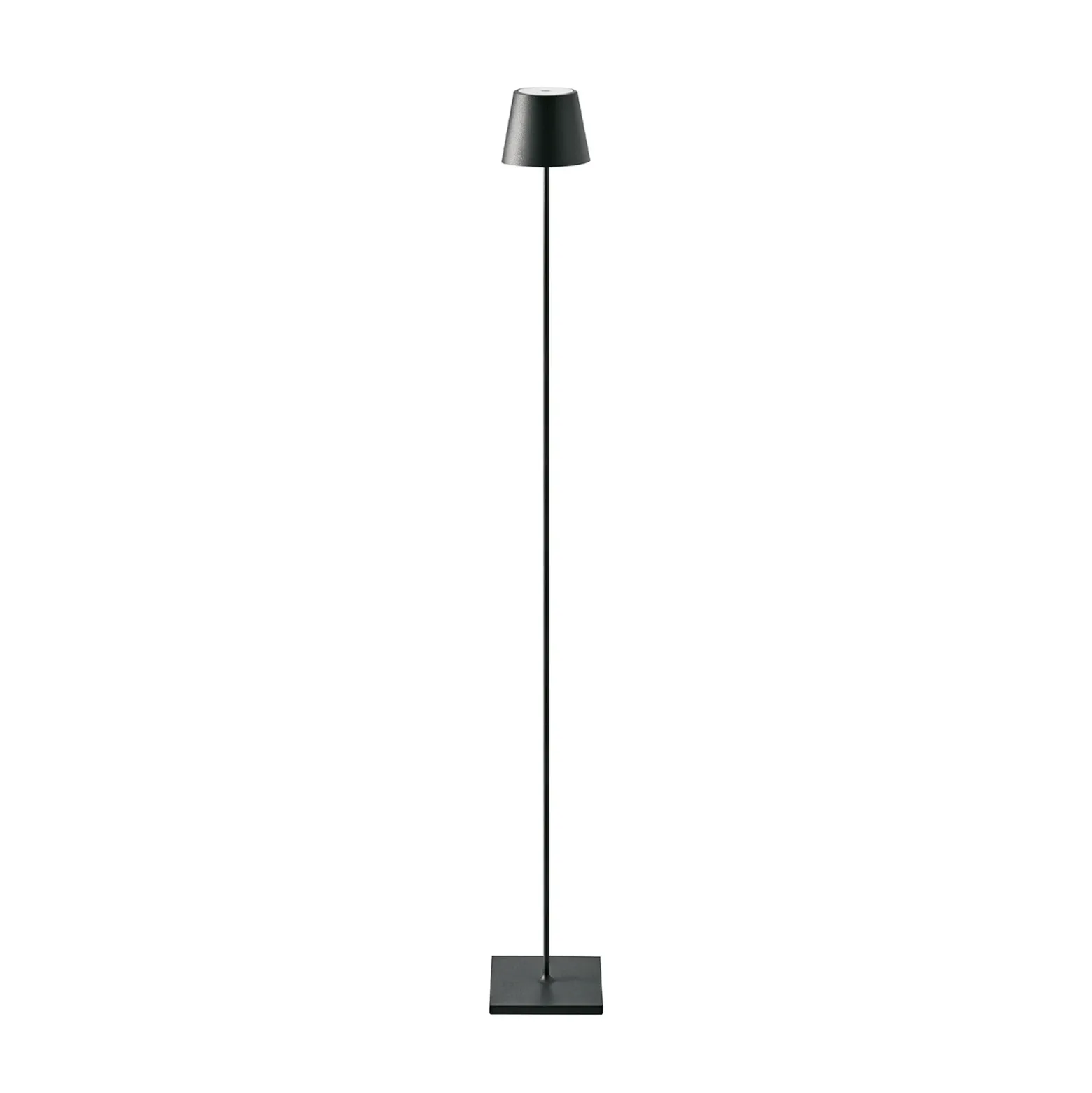 Lámpara de pie LED recargable Nuindie IP54 120 cm redonda USB-C negra
