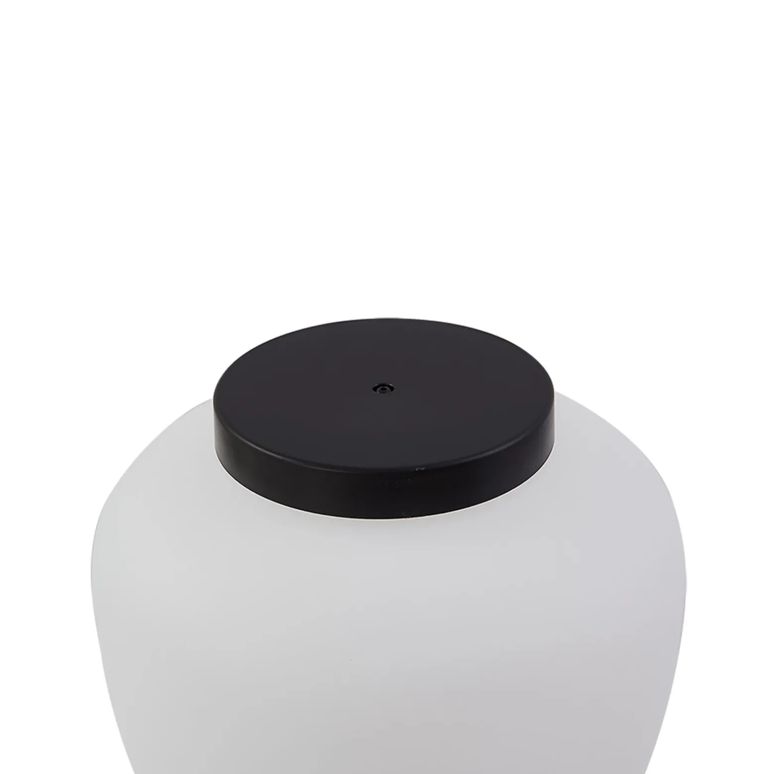 Lámpara de pie Orfeas de Lindby, blanco/negro, aluminio, Ø 24 cm
