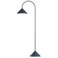 Lámpara de pie recargable LED FRANDSEN Grasp, color petróleo, 72 cm, metal