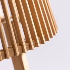 Lámpara de pie solar con sensor Tecka, teca