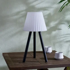 Lámpara de sobremesa Lindby LED para exteriores Jaimy, batería recargable,