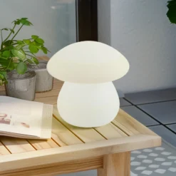 Lámpara de sobremesa Lindby LED recargable para exteriores Vernate, RGBW,
