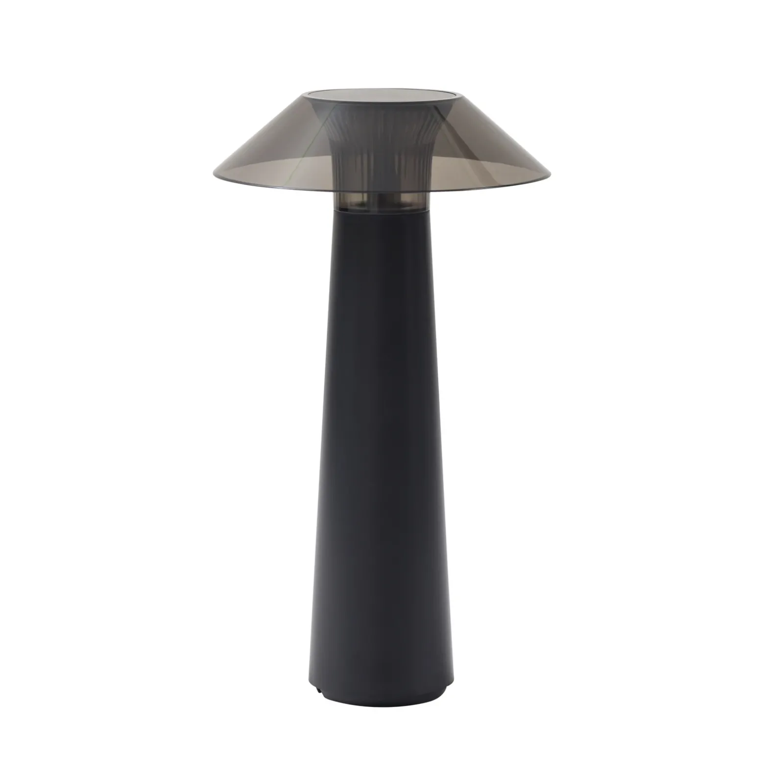 Lámpara de sobremesa recargable LED Lindby Gomba, negra, atenuable
