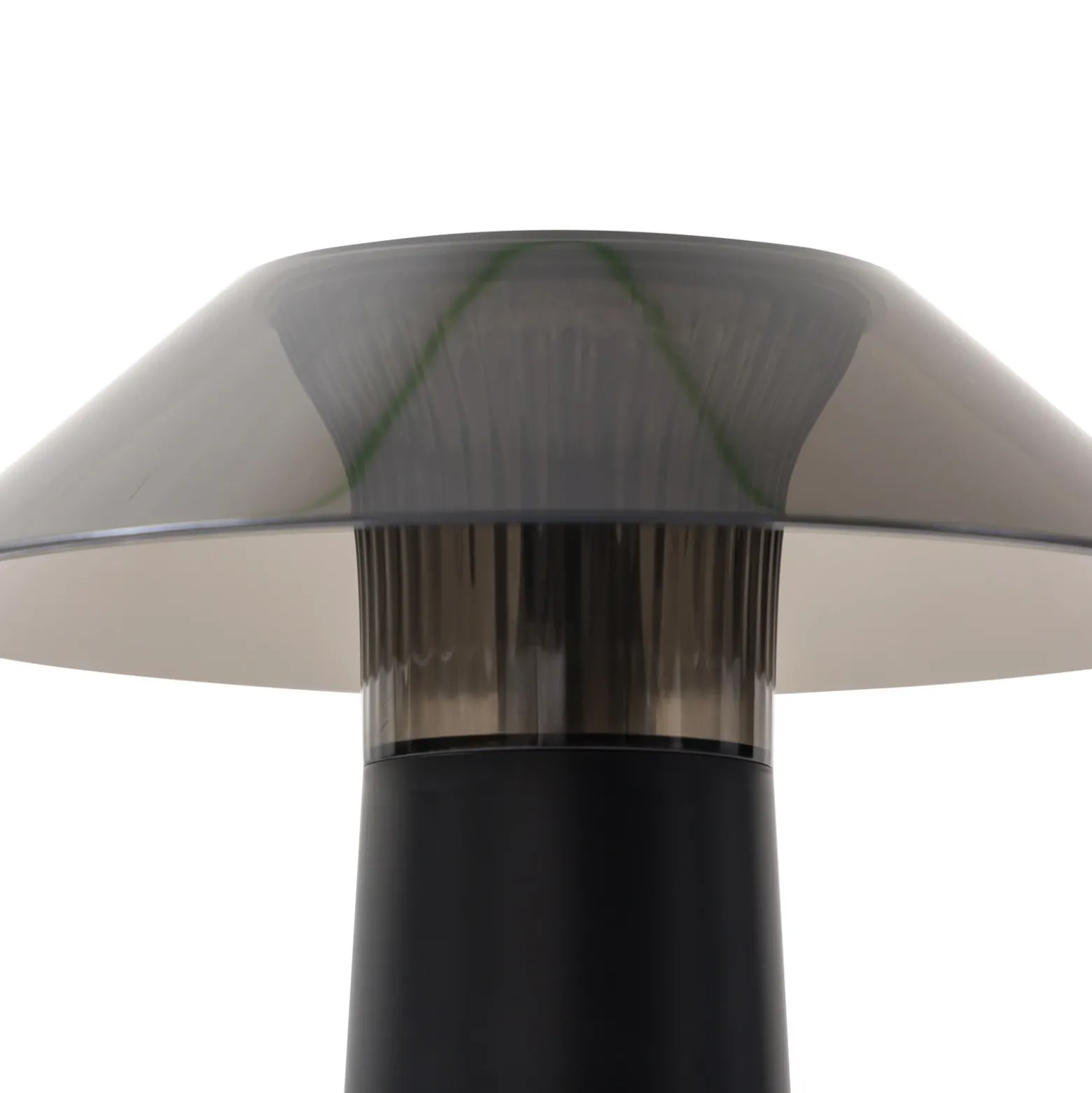 Lámpara de sobremesa recargable LED Lindby Gomba, negra, atenuable